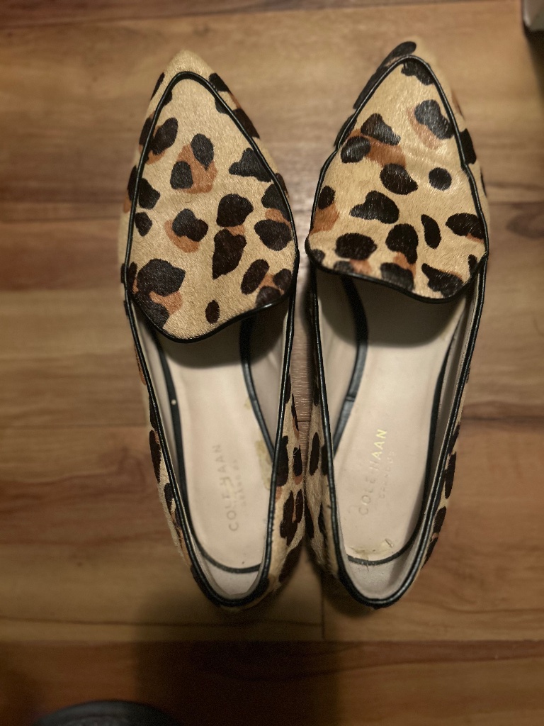 Cole Hahn Women’s Ocelot Hair Calf Print Dress Loafers